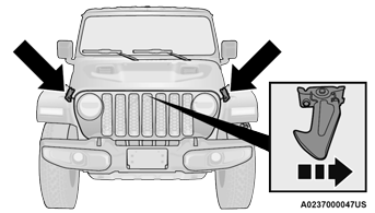 Jeep Wrangler. Opening The Hood